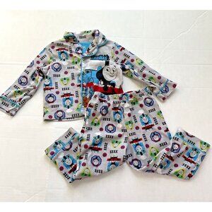 Thomas & Friends Button Up Pajama Set Toddler Size 2T Thomas the Tank‎ Engine